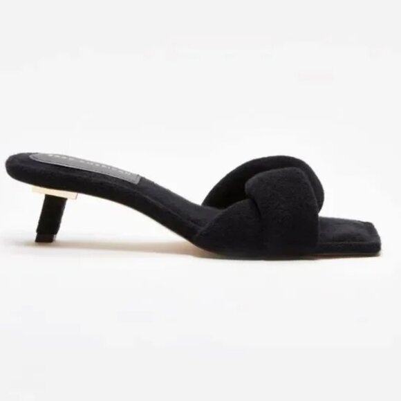 Good American Women's Terry Kickstand Low Heel Slide Sandals Size 7.5 NIB - Picture 1 of 7